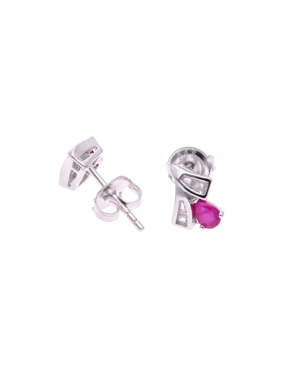 Aretes de plata P 925 con acabado brillante 2