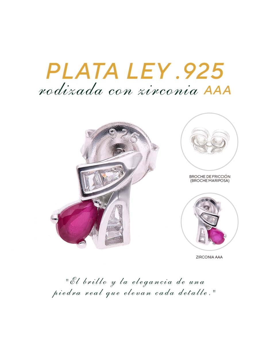 Aretes de plata P 925 con acabado brillante 3