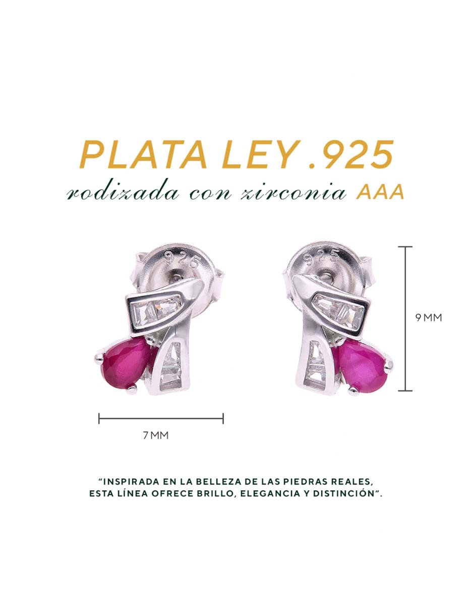 Aretes de plata P 925 con acabado brillante 6
