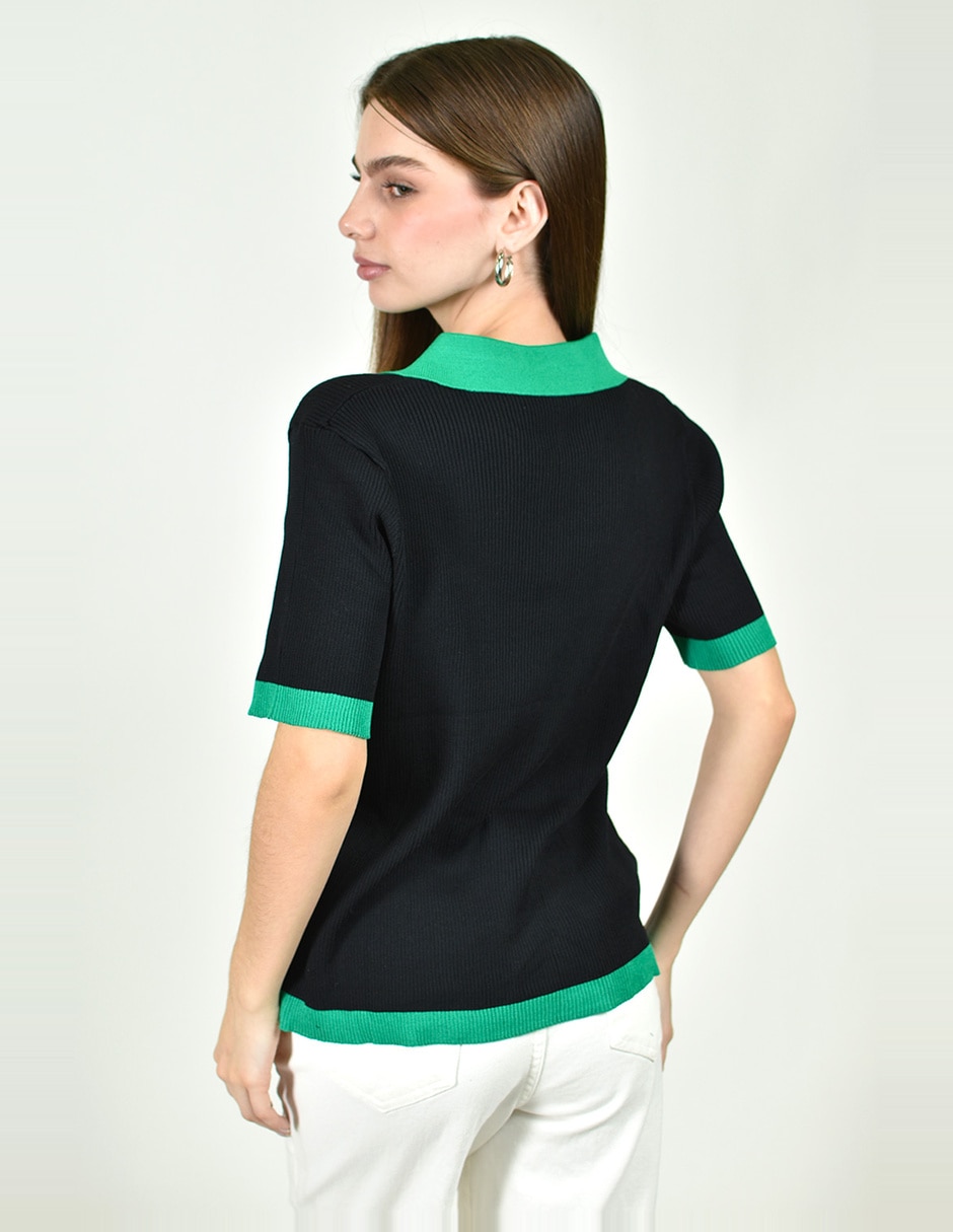 Blusa roman fashion manga corta para mujer