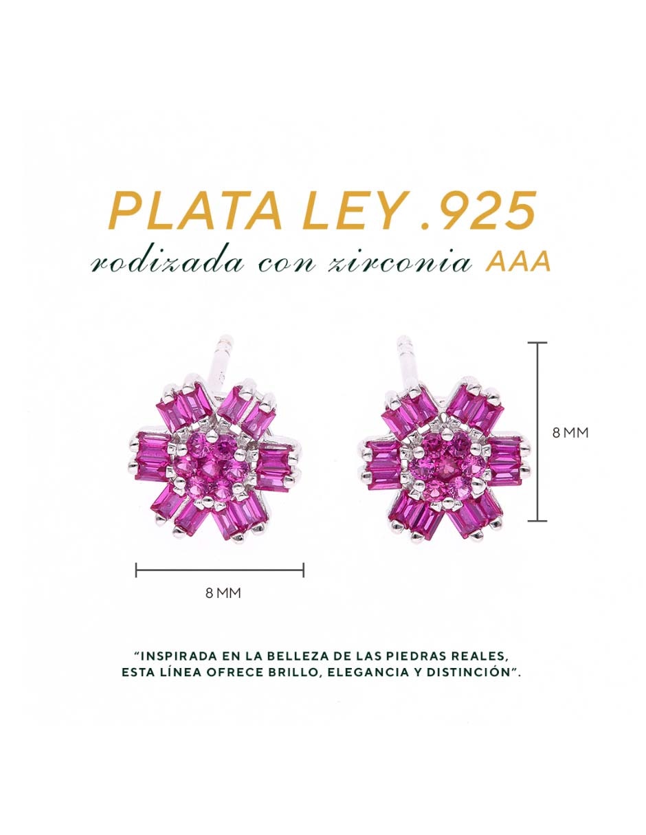 Aretes de plata P 925 con acabado brillante 6