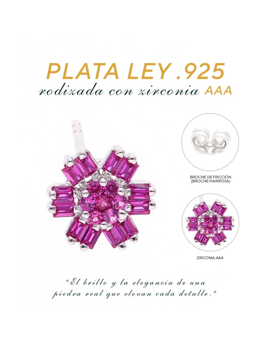 Aretes de plata P 925 con acabado brillante 7