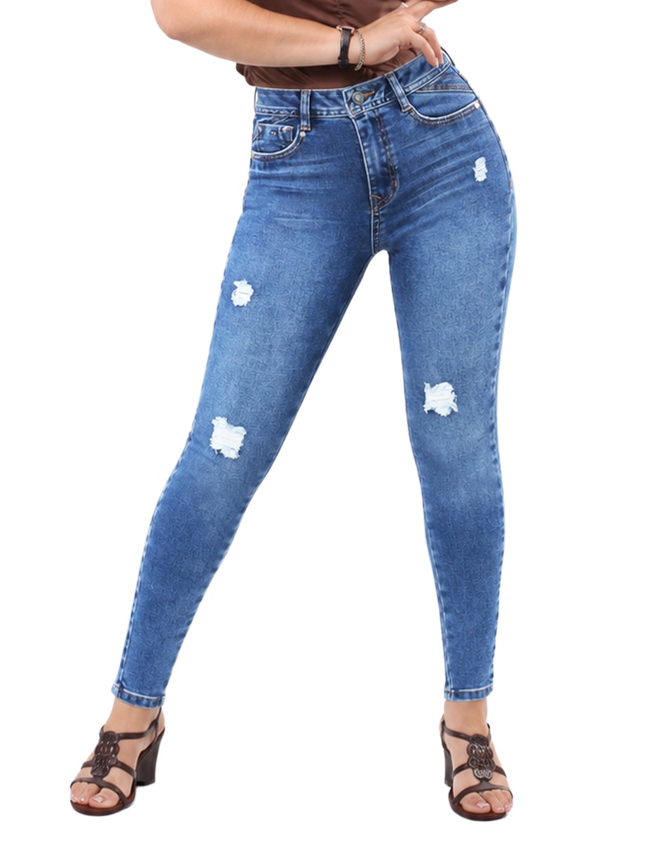 Jeans super skinny cintura alta para mujer Jeans super skinny cintura alta para mujer