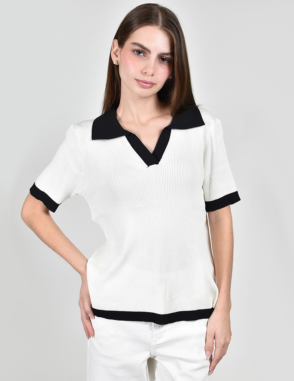 Blusa roman fashion manga corta para mujer