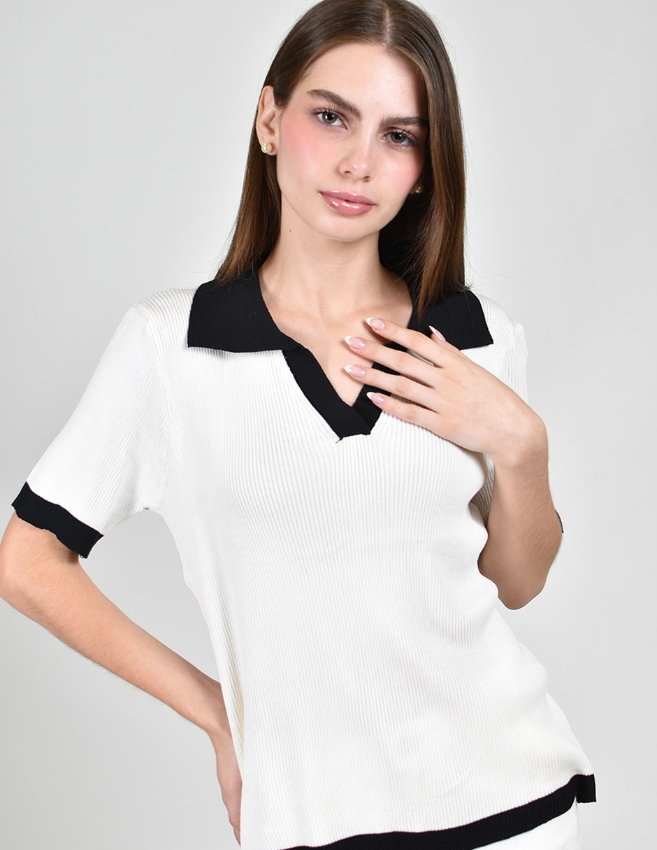 Blusa roman fashion manga corta para mujer