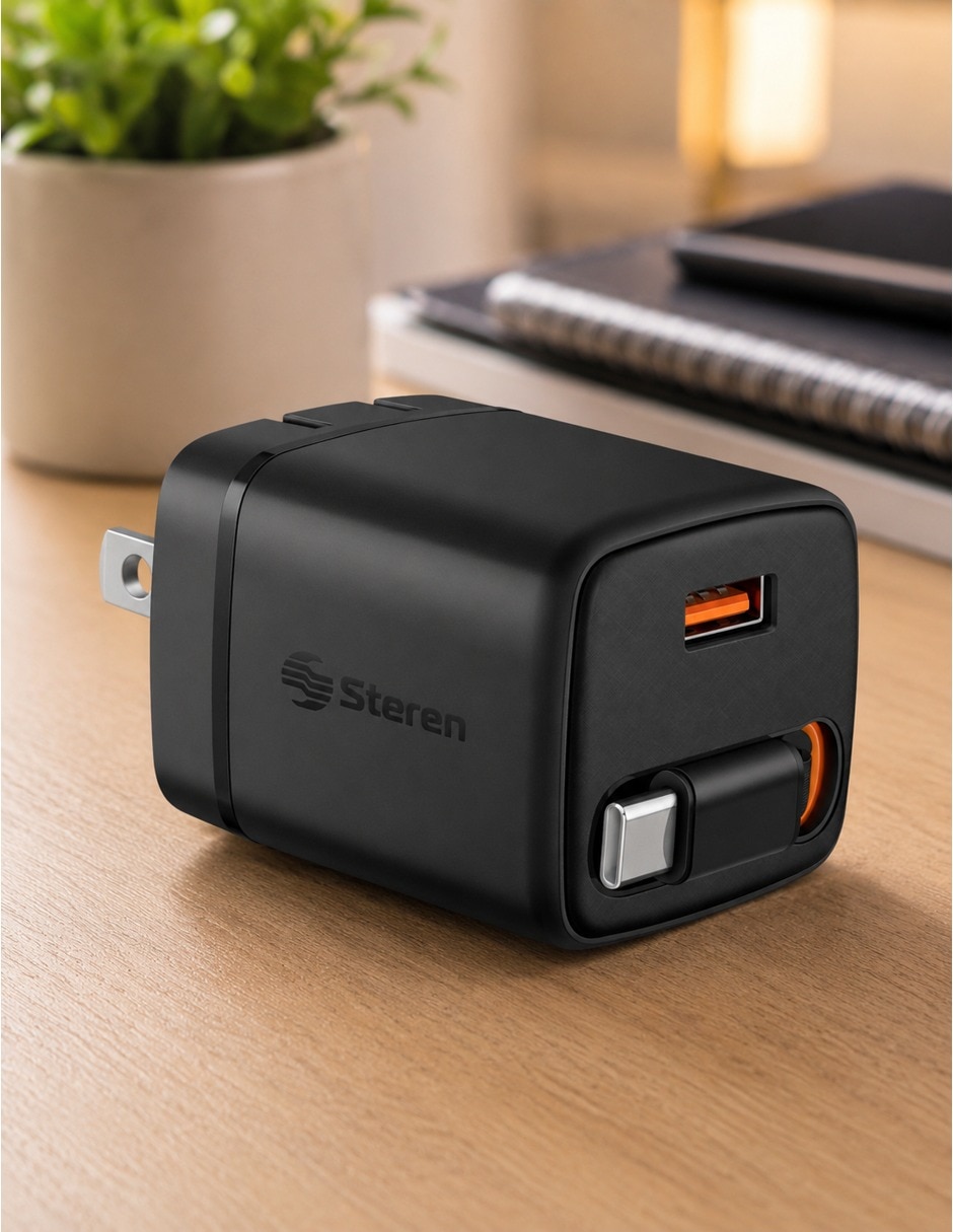 Cargador pared USB + USB tipo C 45 w 3