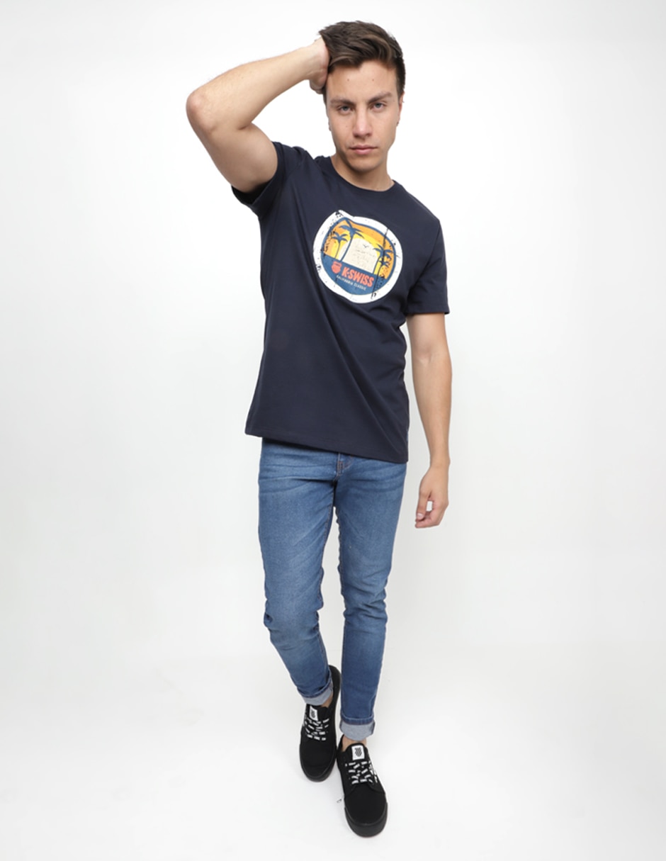 Playera k-swiss cuello redondo para hombre