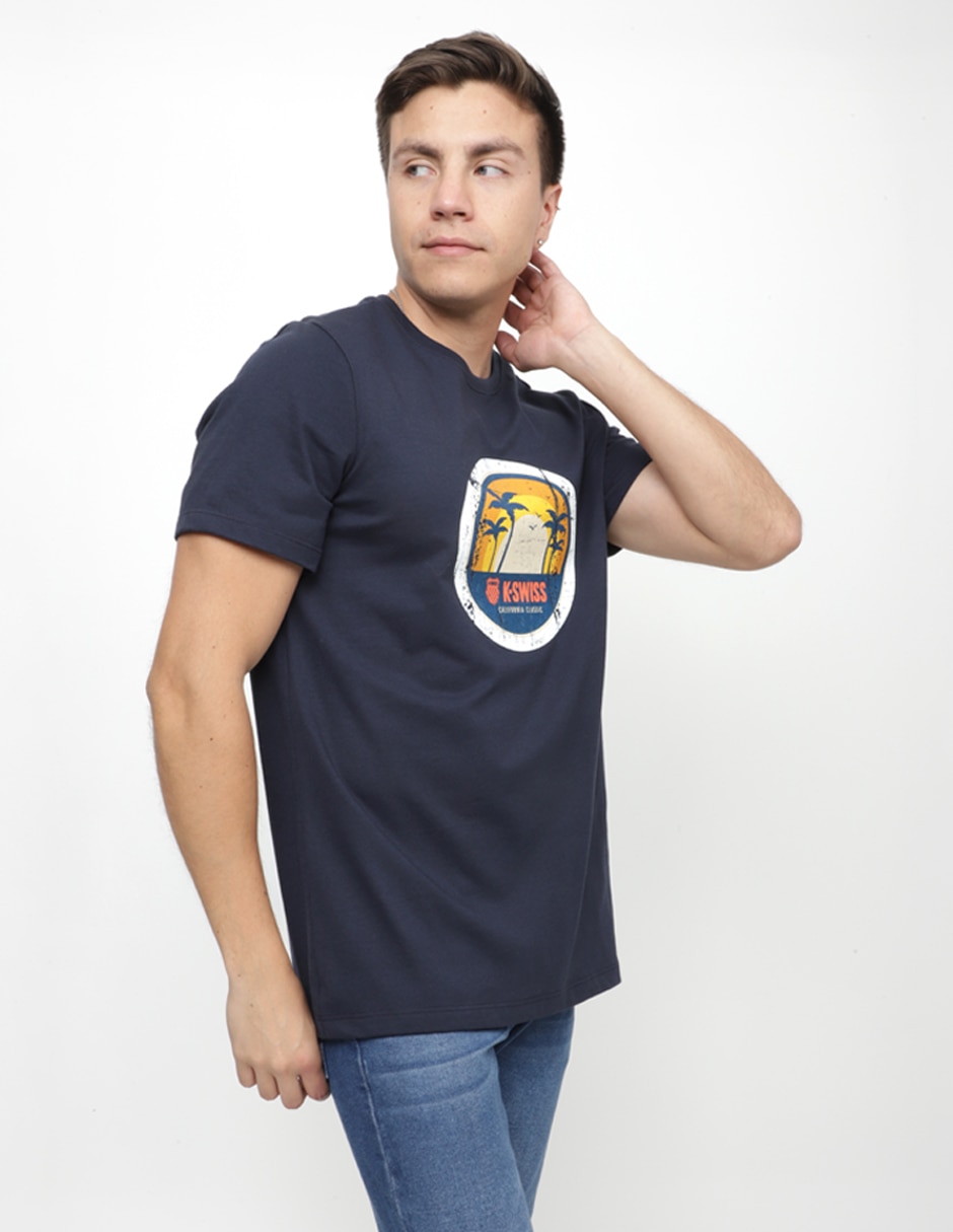 Playera k-swiss cuello redondo para hombre