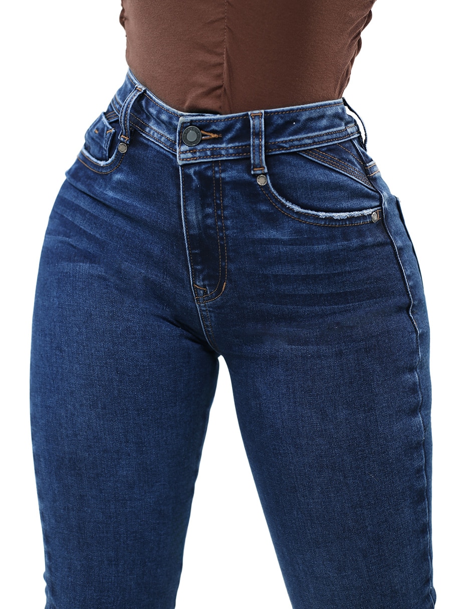 Jeans super skinny cintura alta para mujer 5