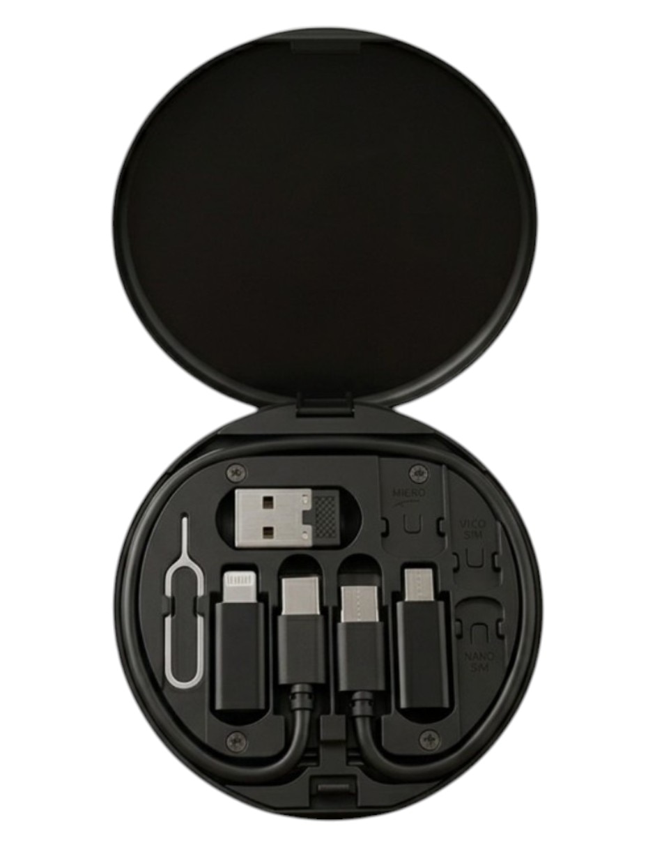 Adaptador USB micro a USB tipo C universal redondo y con soporte para celular