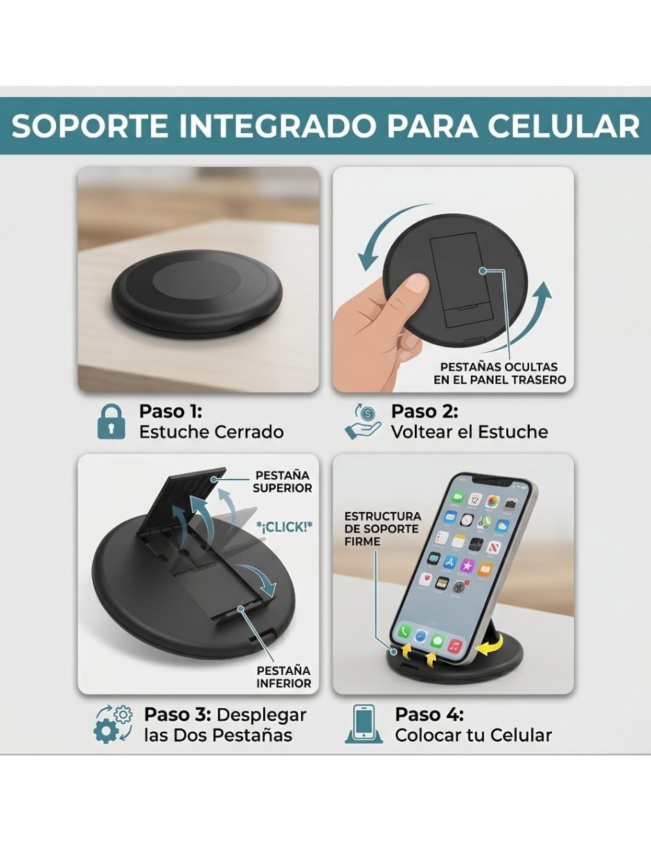 Adaptador USB micro a USB tipo C universal redondo y con soporte para celular 3