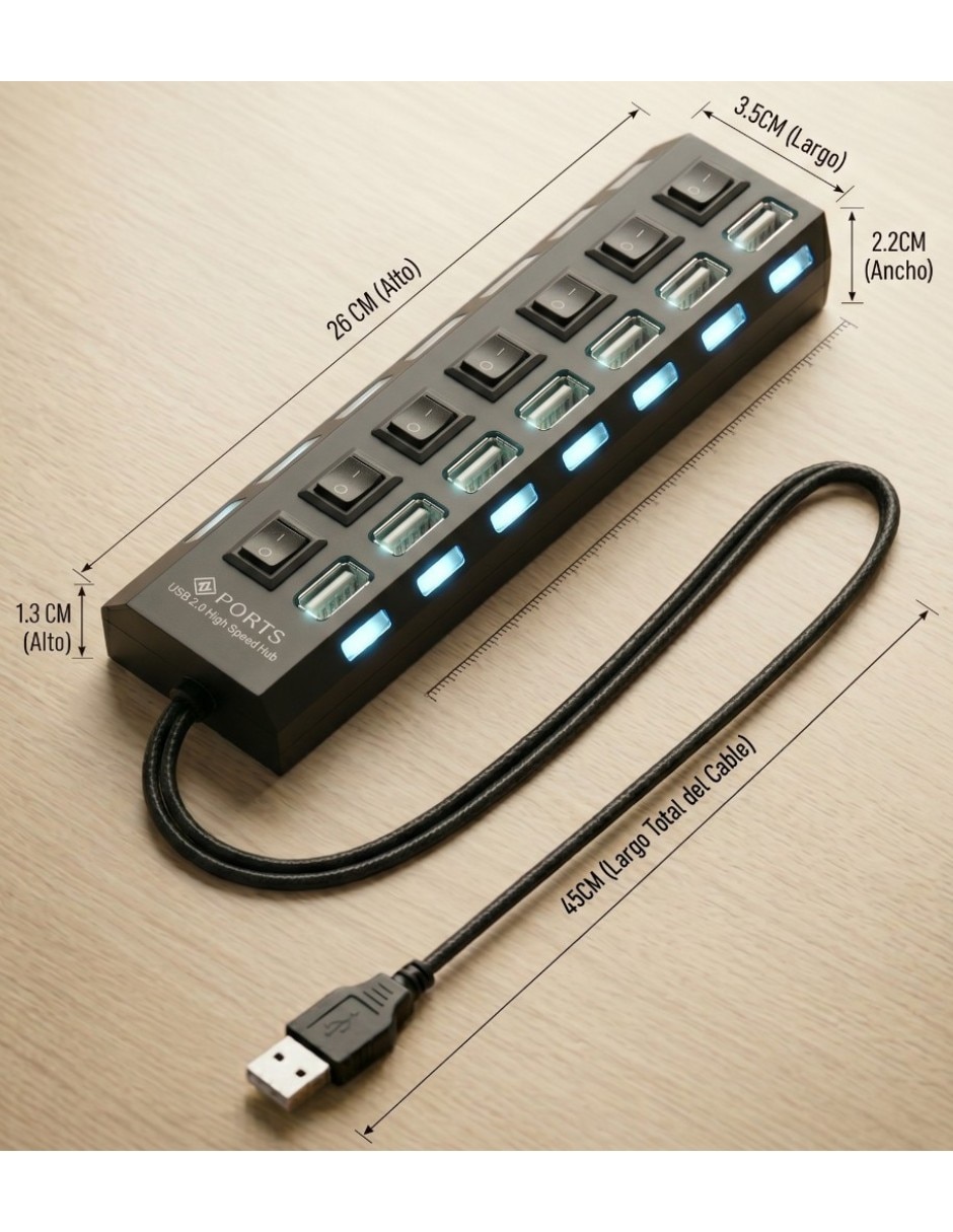 Hub USB 2.0 de 7 contactos 5