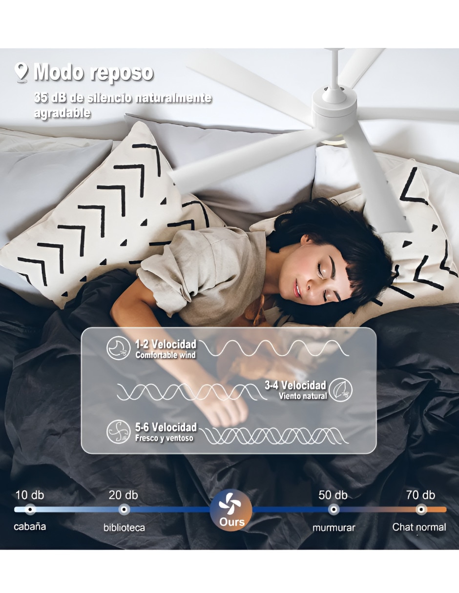Ventilador de techo Xtellar con control remoto 3 velocidades