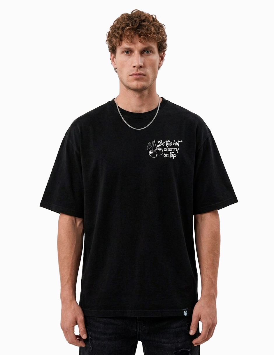 Playera statement cuello redondo para hombre Playera statement cuello redondo para hombre