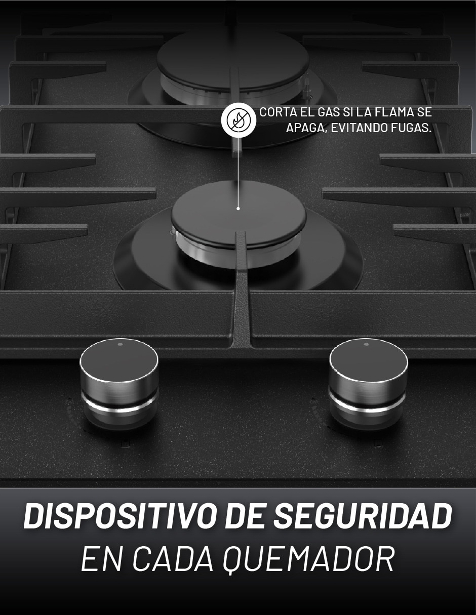Parrilla a Gas LP empotrable Nuur