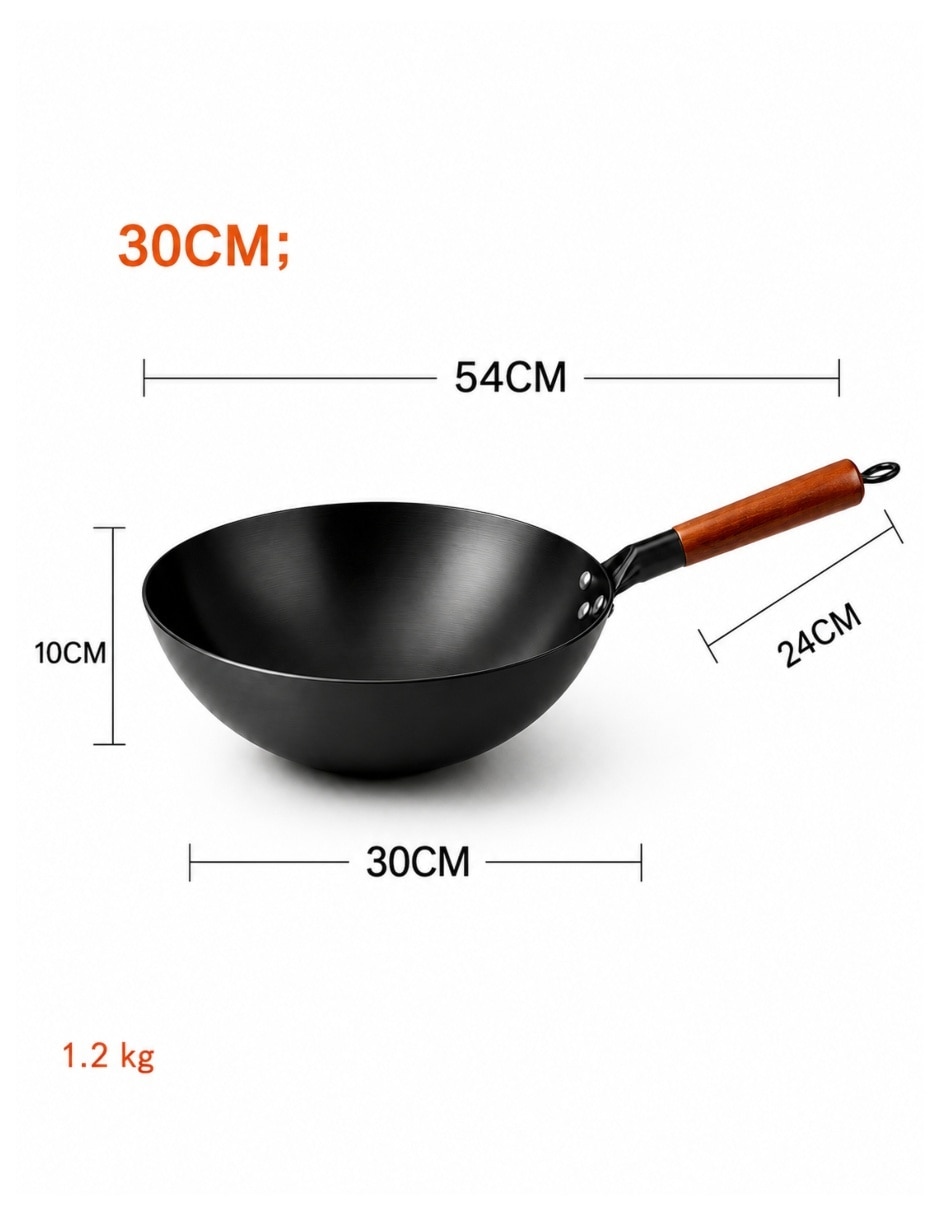 Sartén Wok U Shop Mexico de hierro fundido
