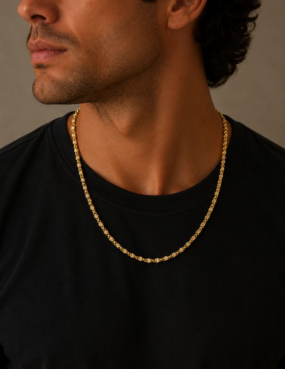 Cadena Clásico Moon de oro laminado 14 k