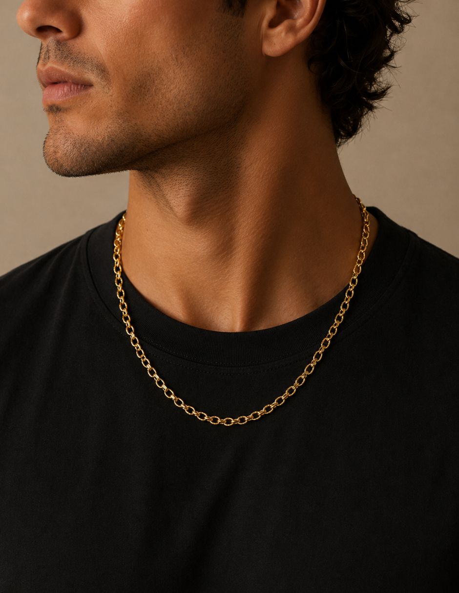 Cadena Clásico Moon de oro laminado 14 k