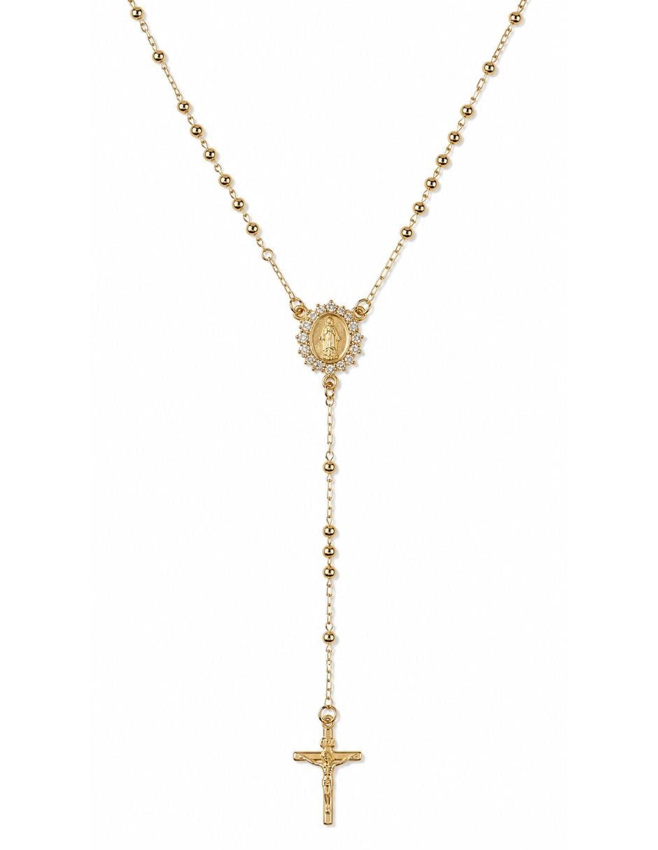 Rosario Moon cadena de aleación chapa de oro