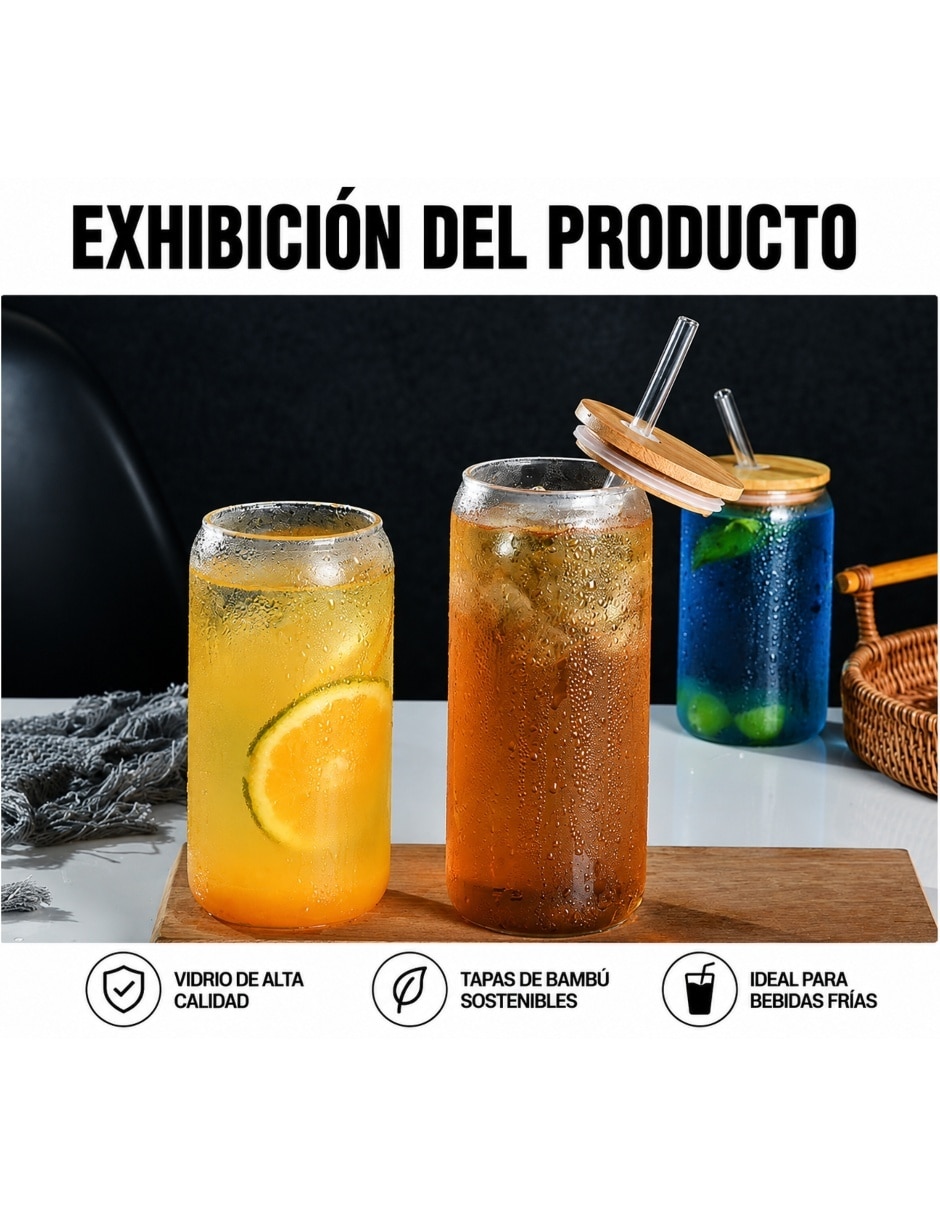 Vaso con tapa con 4 piezas 3
