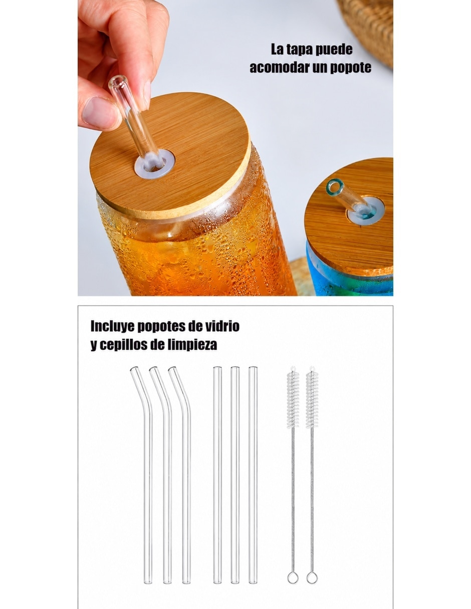 Vaso con tapa con 4 piezas 9