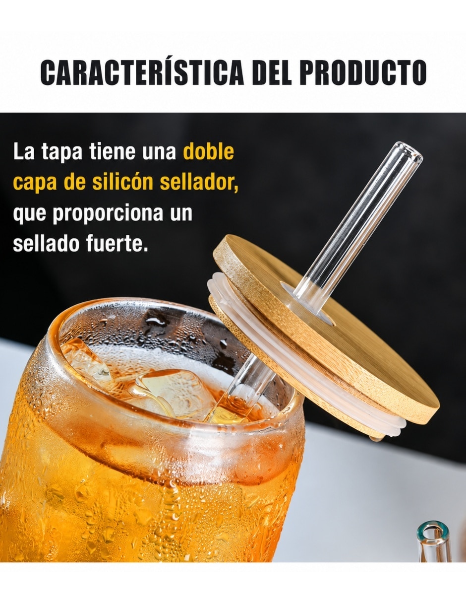 Vaso con tapa con 4 piezas 10