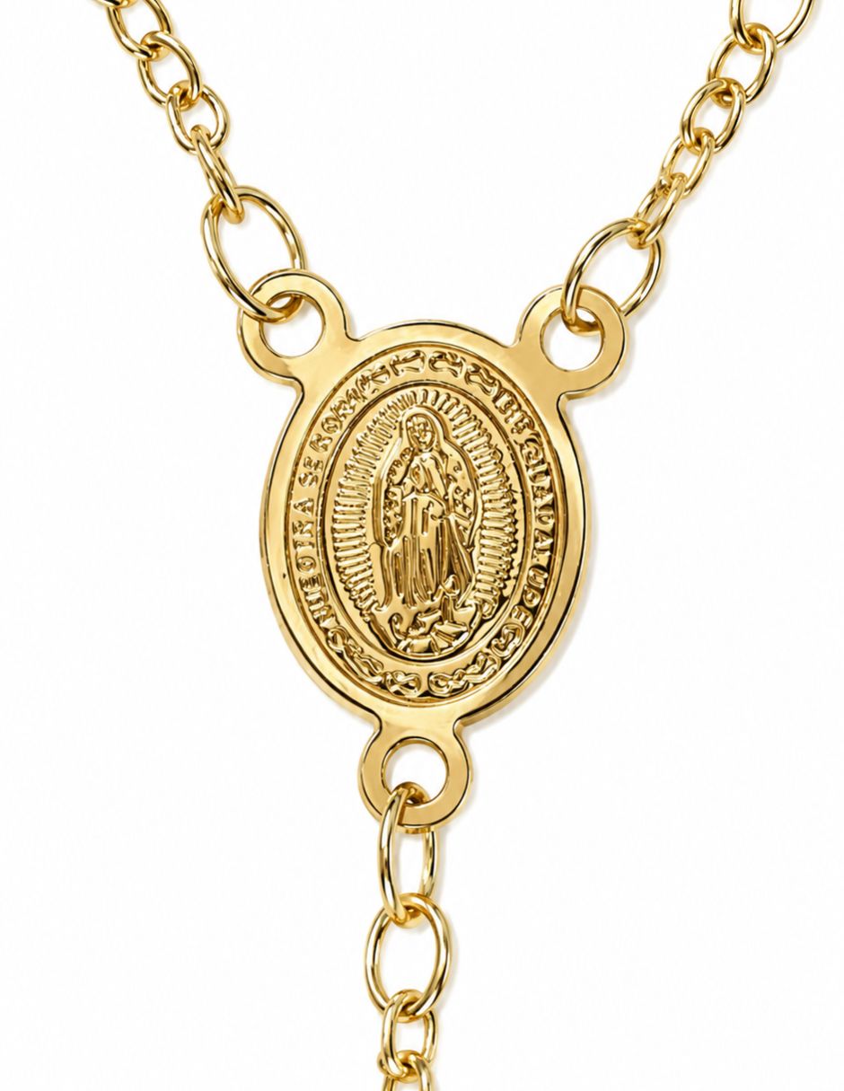 Rosario Moon cadena de aleación chapa de oro