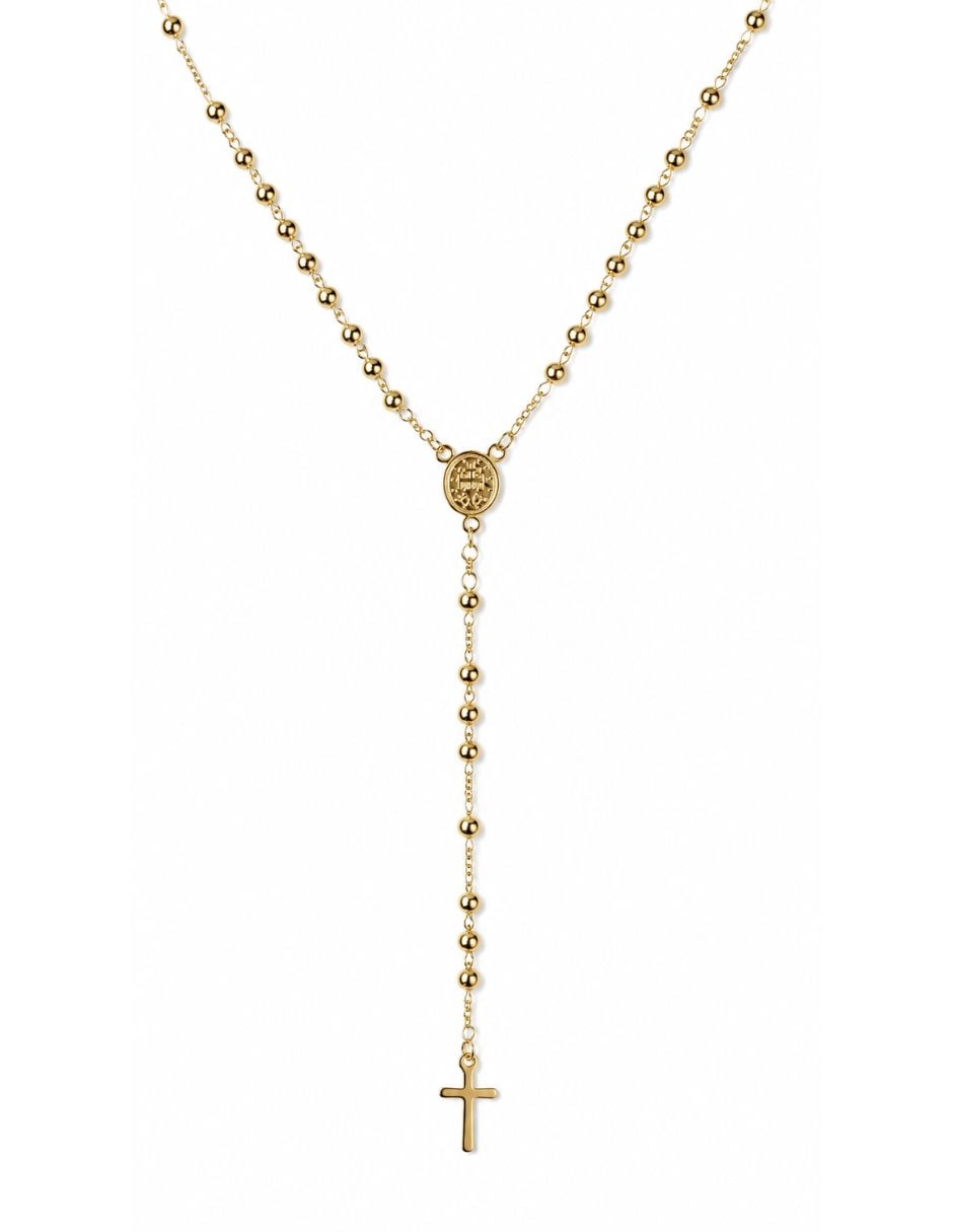 Rosario Moon cadena de aleación chapa de oro