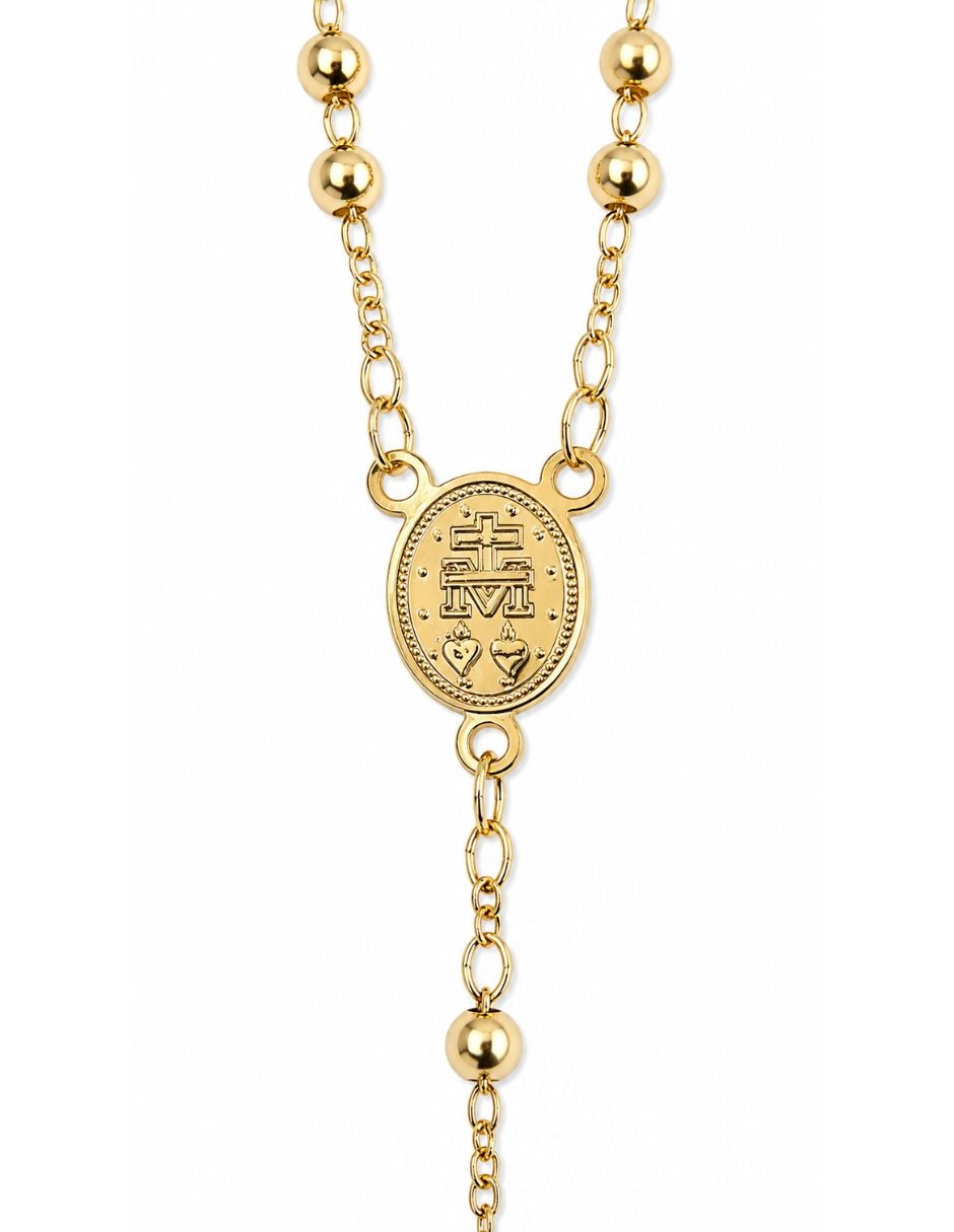 Rosario Moon cadena de aleación chapa de oro