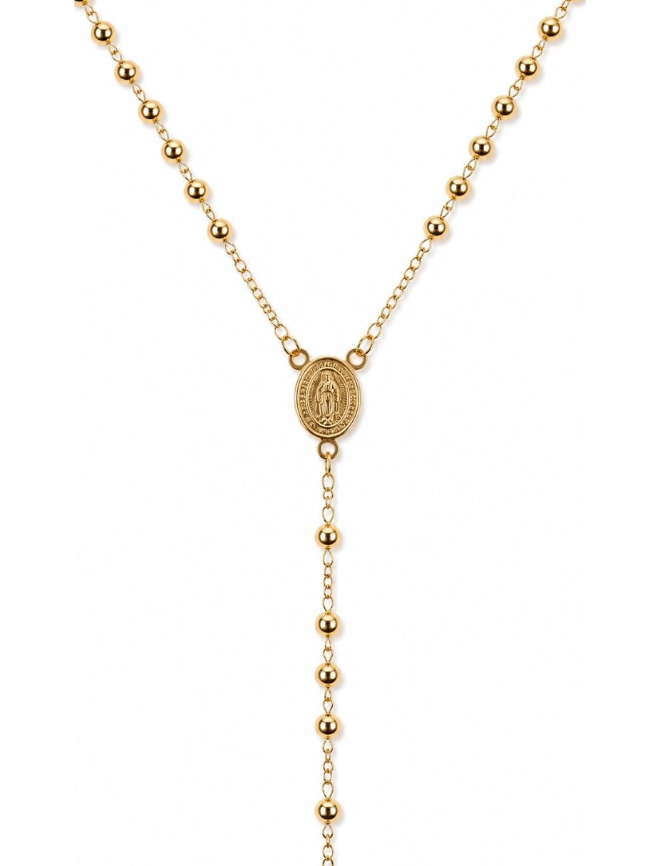 Rosario Moon cadena de aleación chapa de oro
