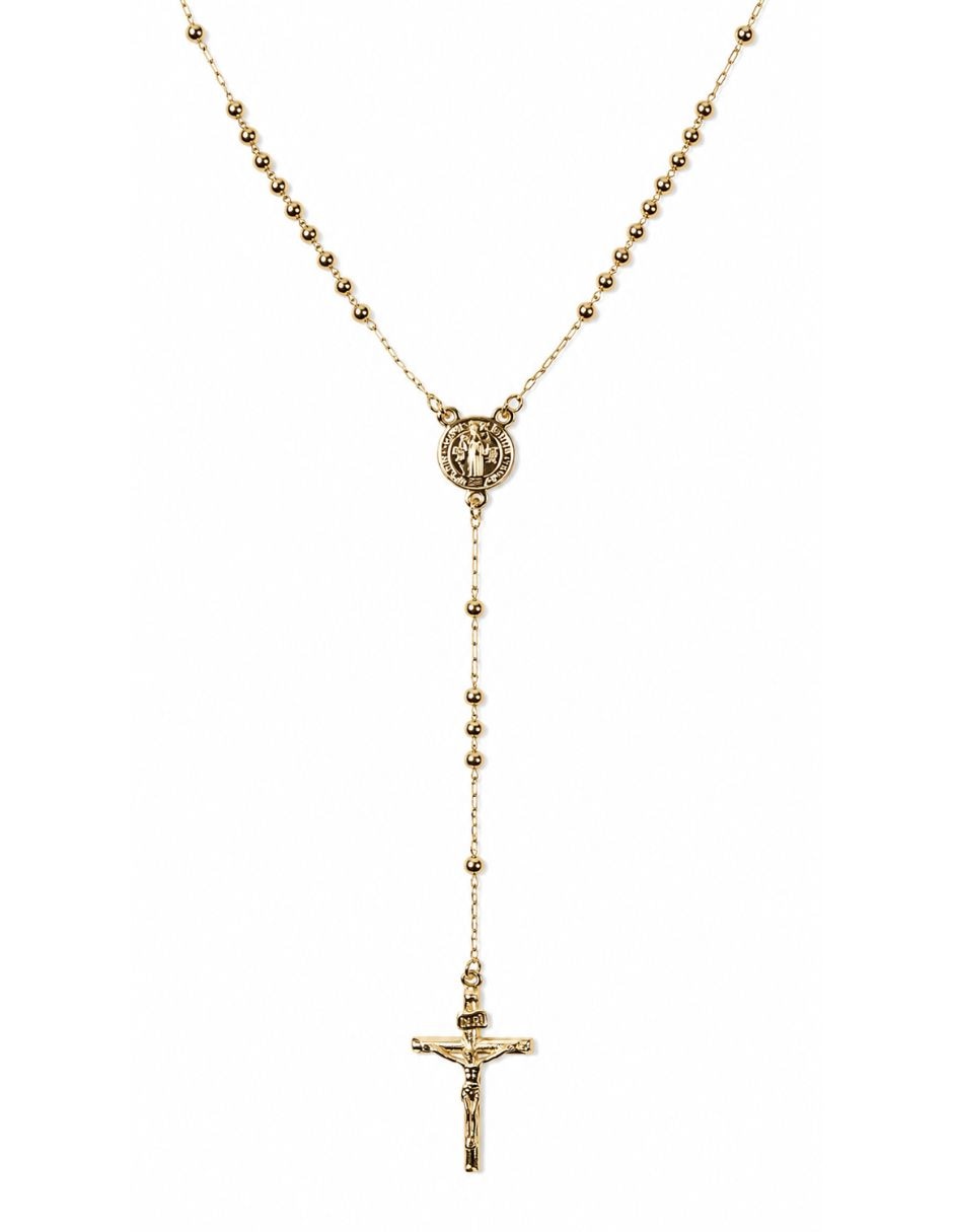 Rosario cadena de aleación chapa de oro 3