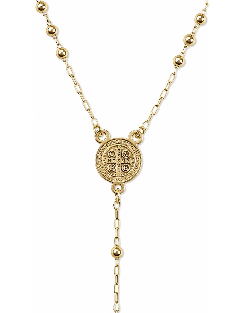 Rosario cadena de aleación chapa de oro 4