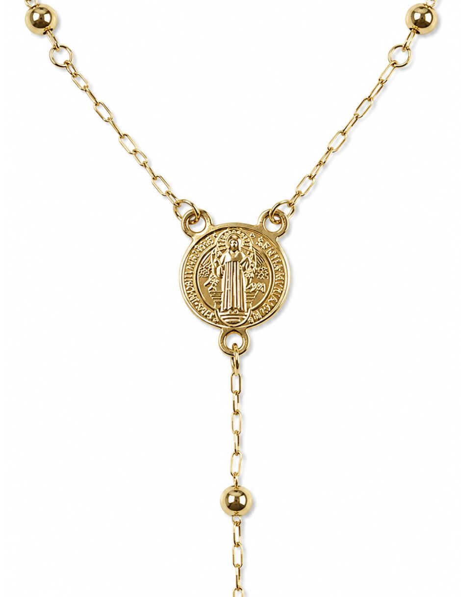 Rosario cadena de aleación chapa de oro 5