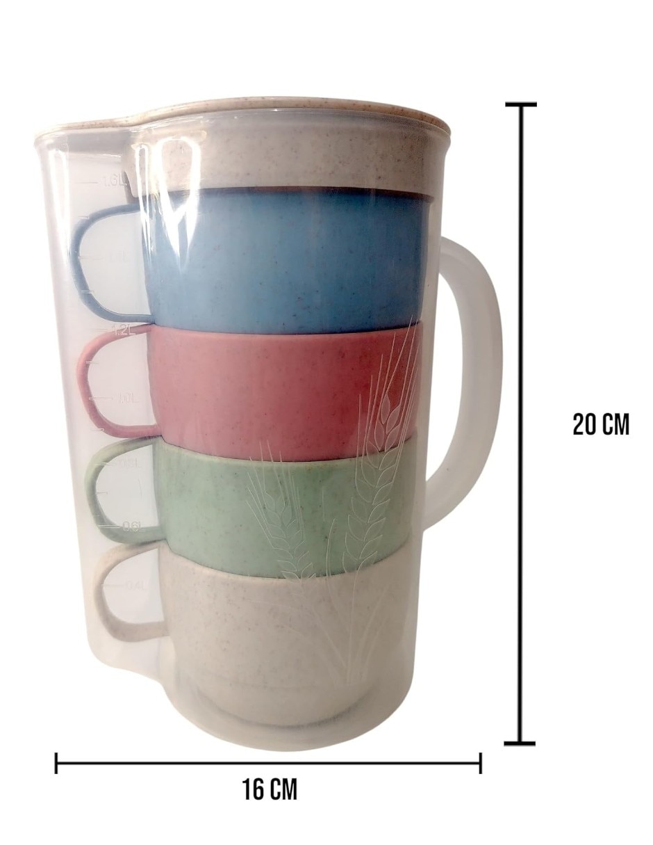 Set jarra con vasos 7