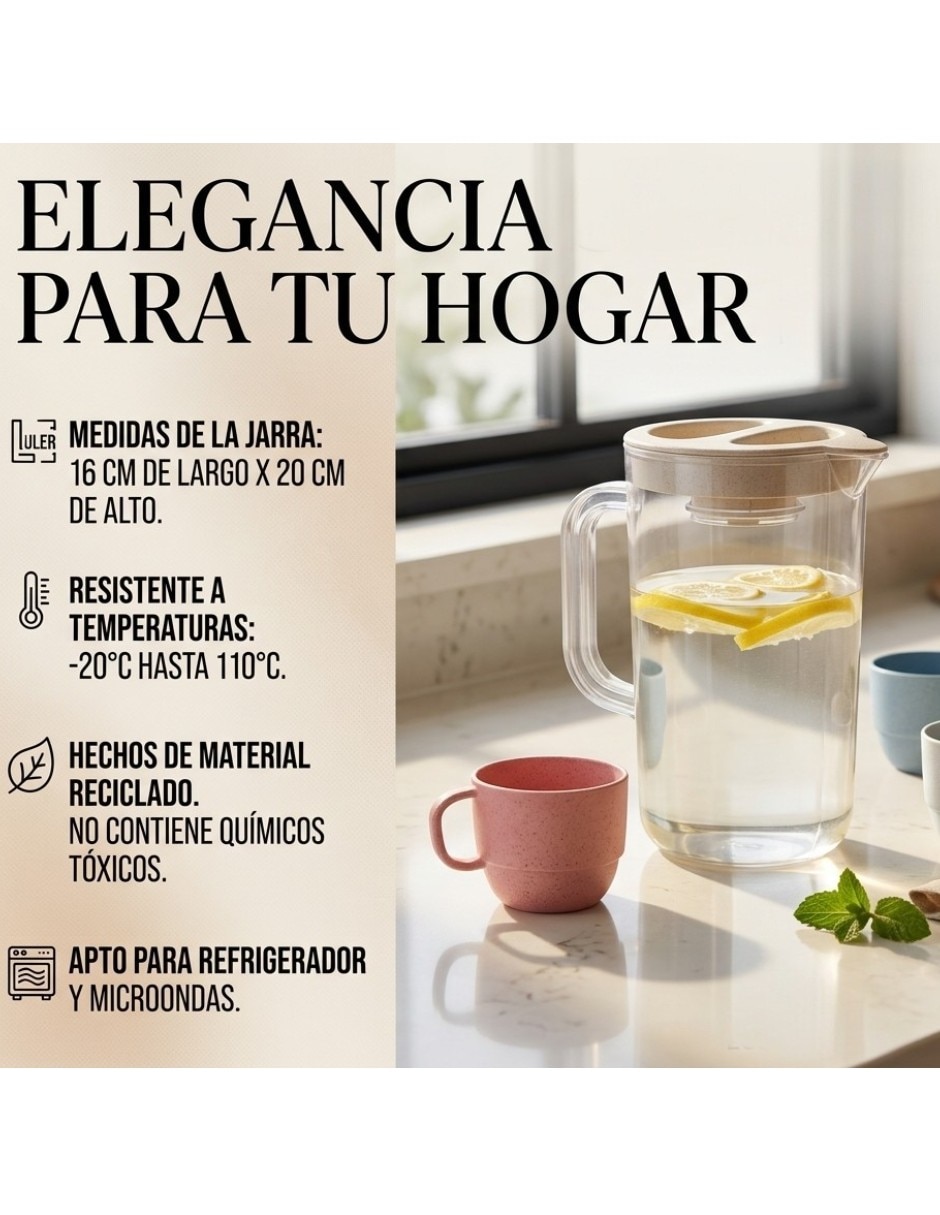 Set jarra con vasos 2