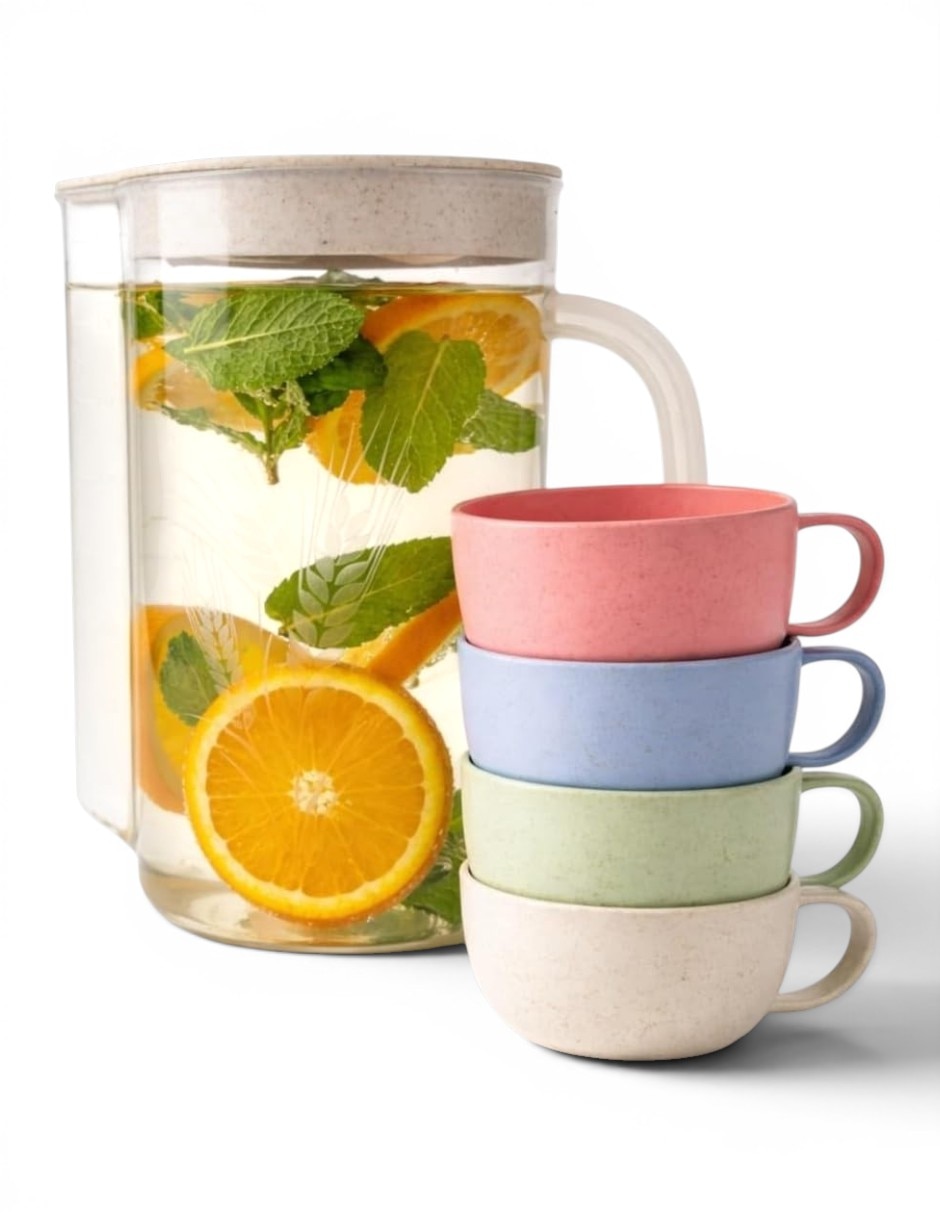 Set jarra con vasos 4