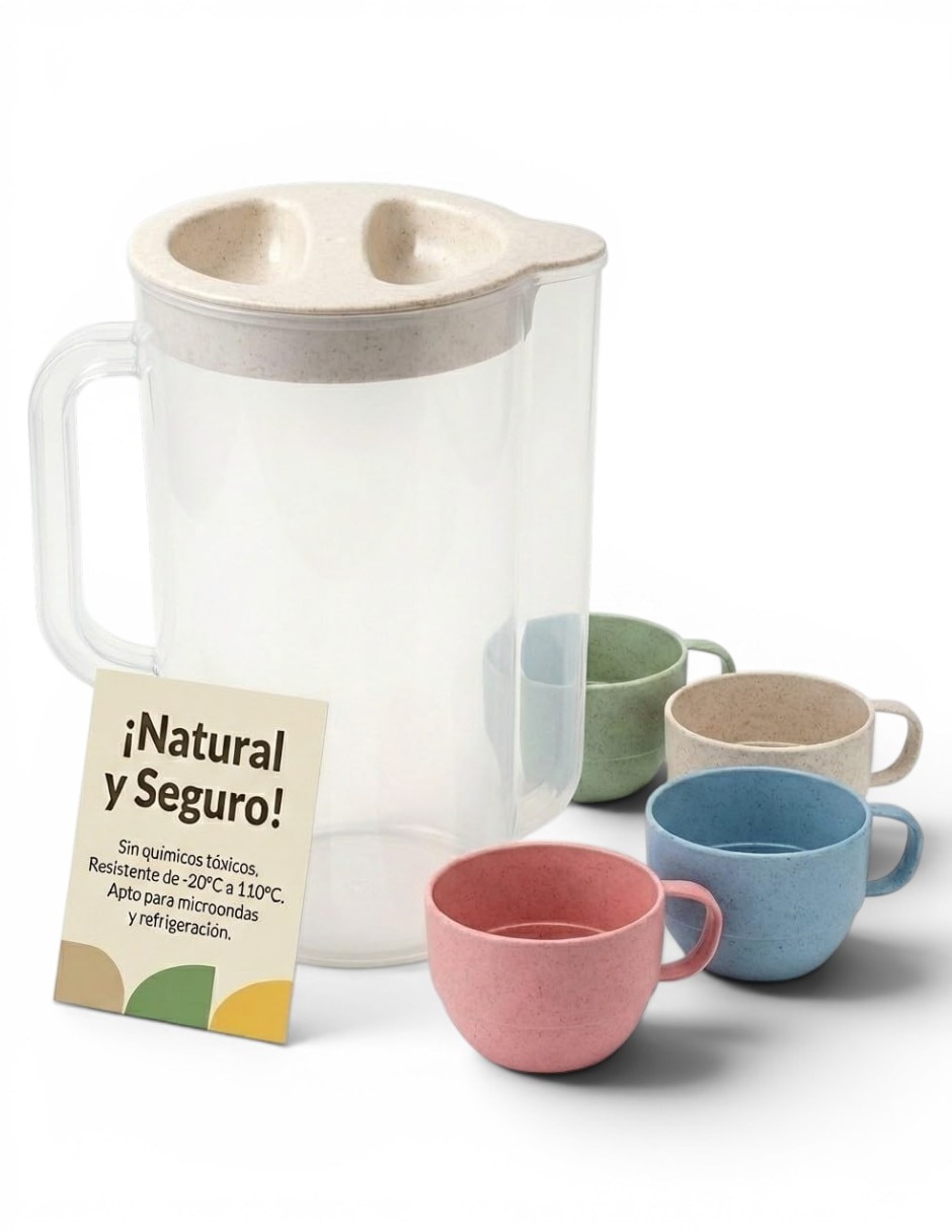 Set jarra con vasos 5