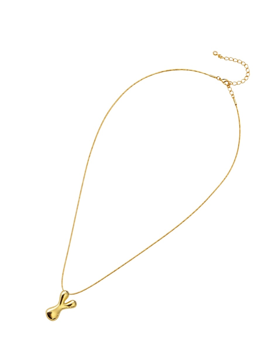 Collar con dije de letra Burbuja 3
