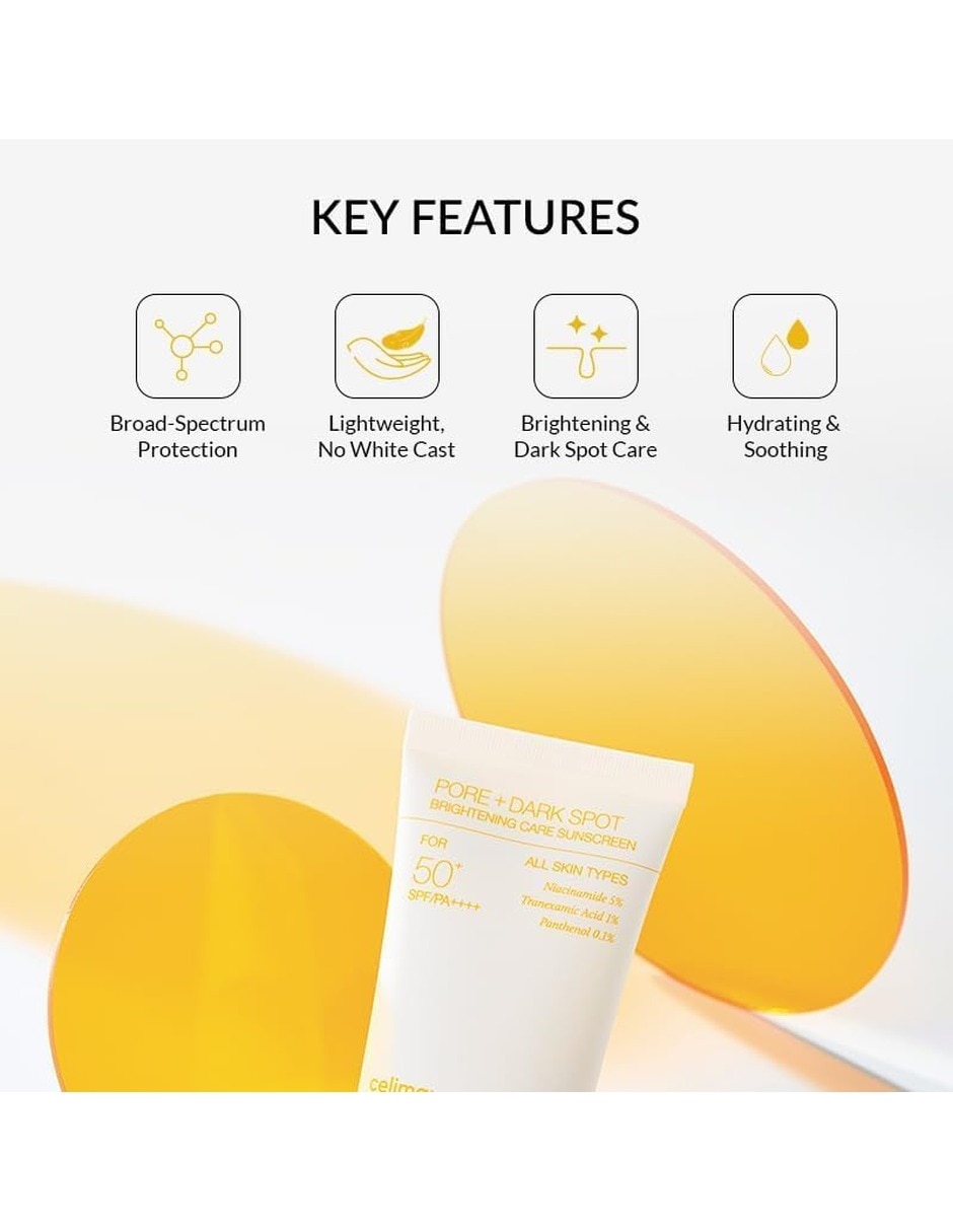 Protector solar Fps 50+ Pore + Dark Spot Brightening Care Sunscreen Spf 50+ 50ml 6