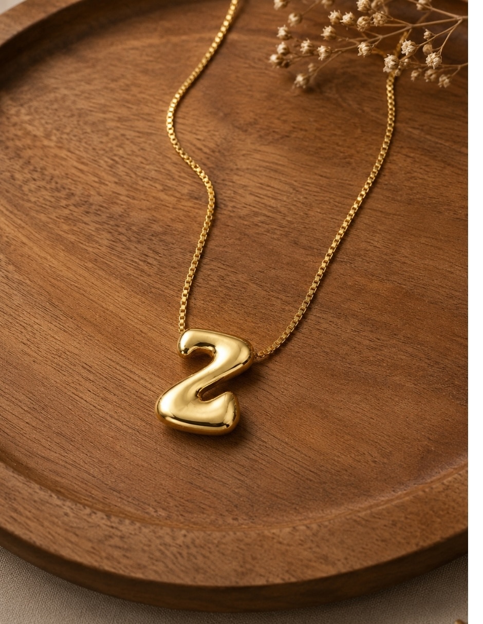 Collar con dije de letra z Burbuja 2