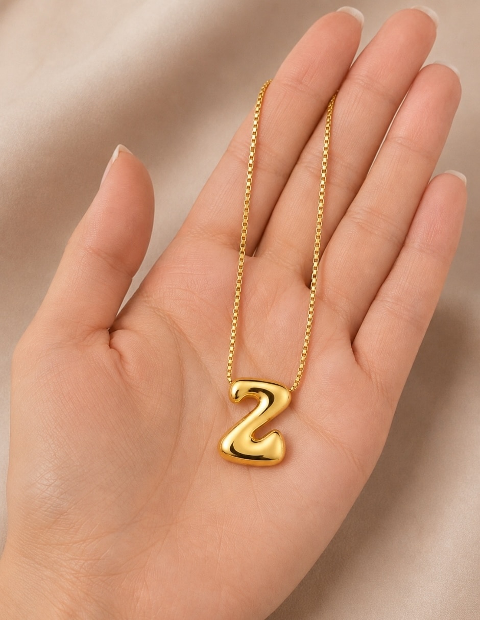 Collar con dije de letra z Burbuja 5