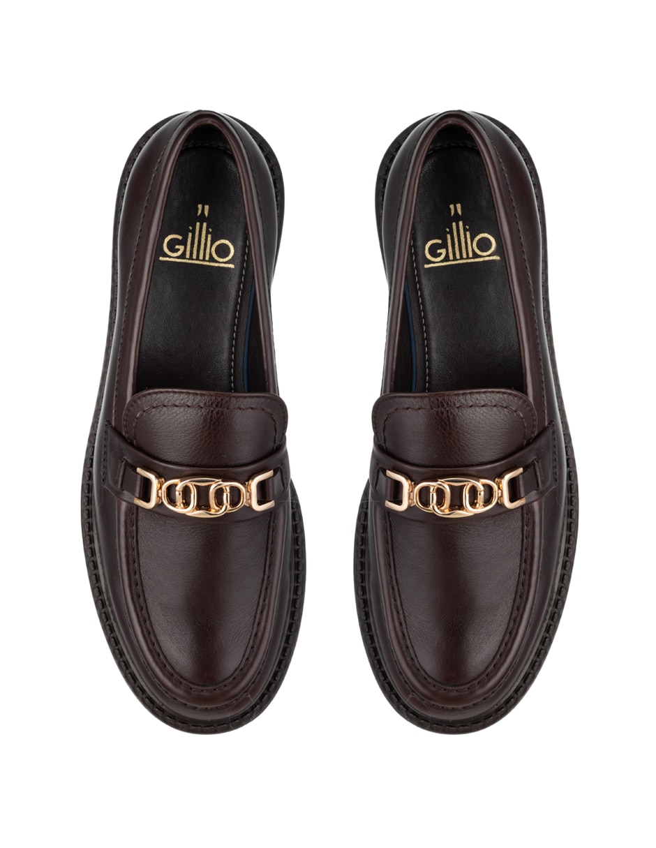 Mocasín Gillio de piel para mujer