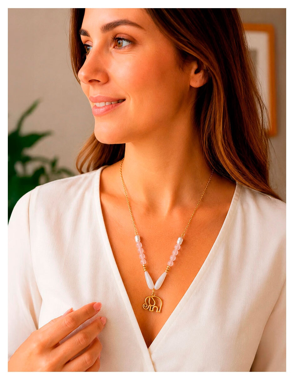 Collar con dije Elefante Moon & Self 18 K