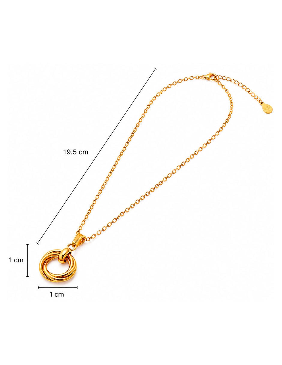 Set de collar y aretes Moon & Self 18 K