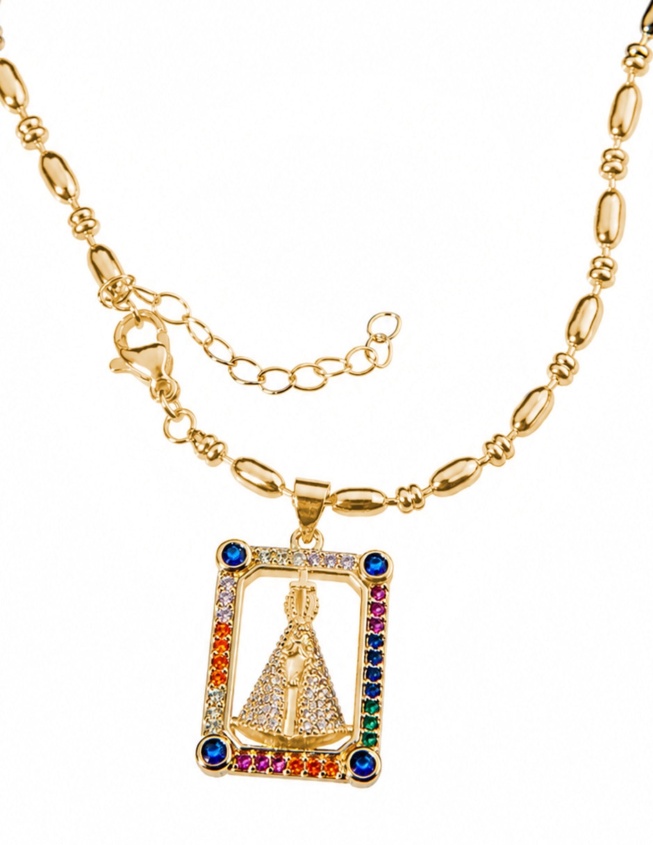 Collar con dije de Virgen Milagrosa 3