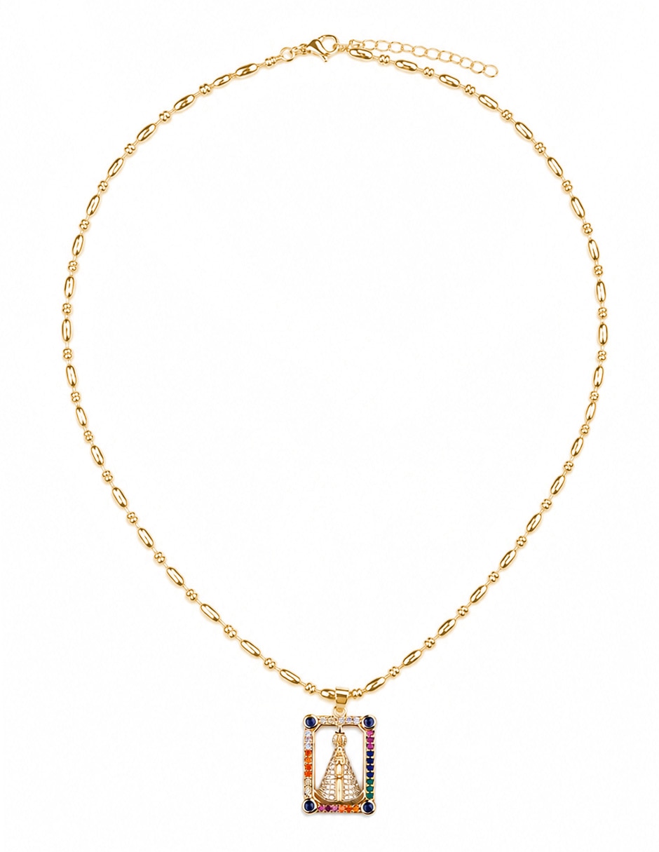 Collar con dije de Virgen Milagrosa 4