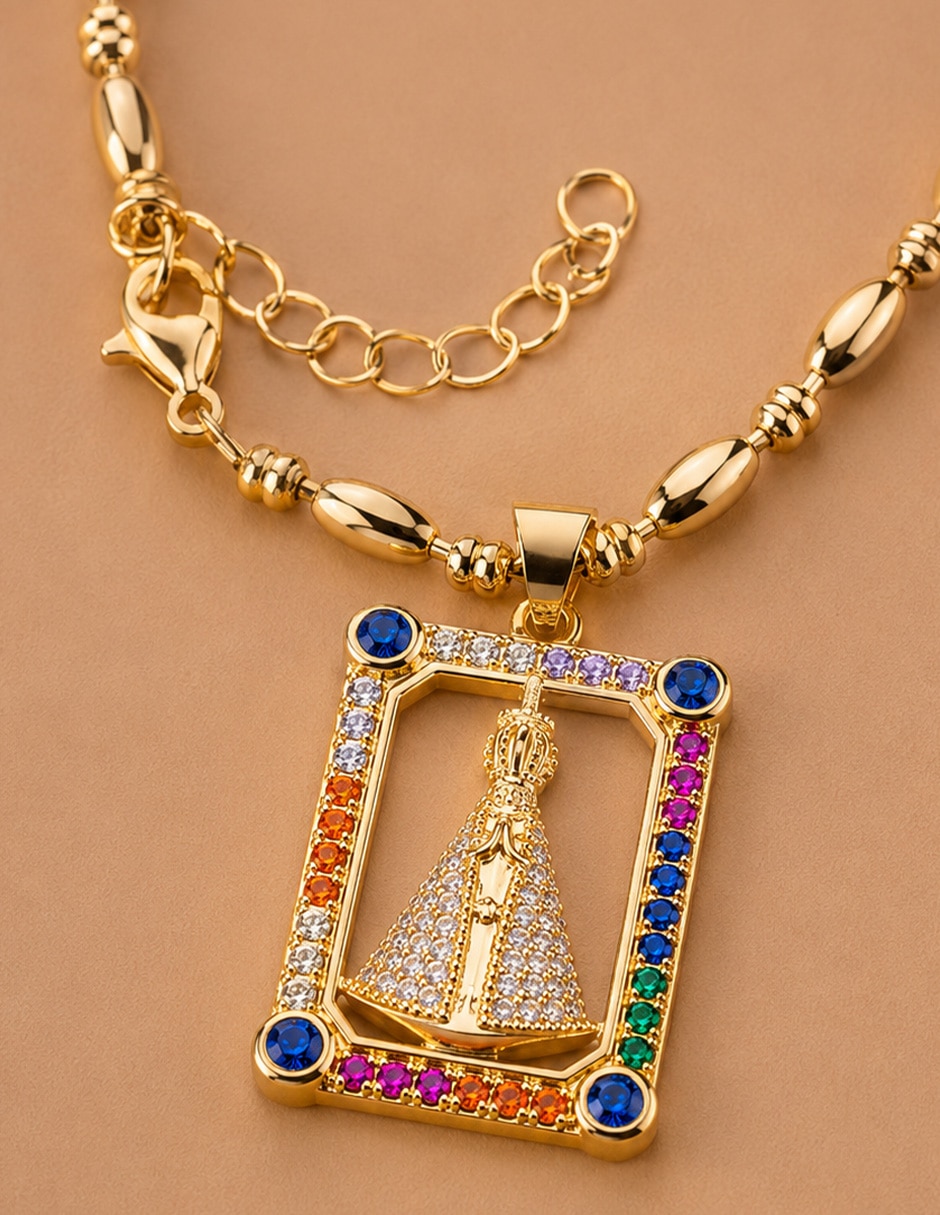 Collar con dije de Virgen Milagrosa 6