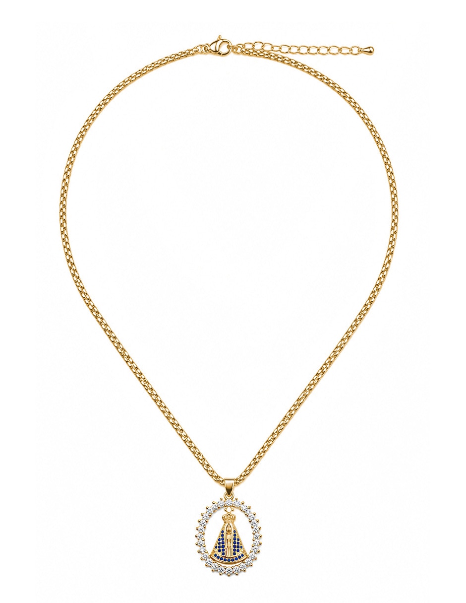 Collar con dije de virgen Aparecida Celestial 2