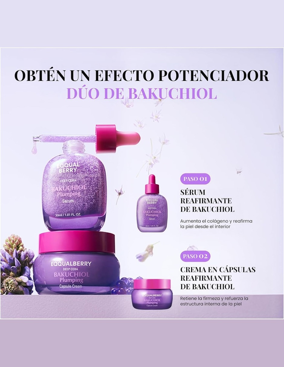Sérum facial Bakuchiol Plumping para todo tipo piel 3