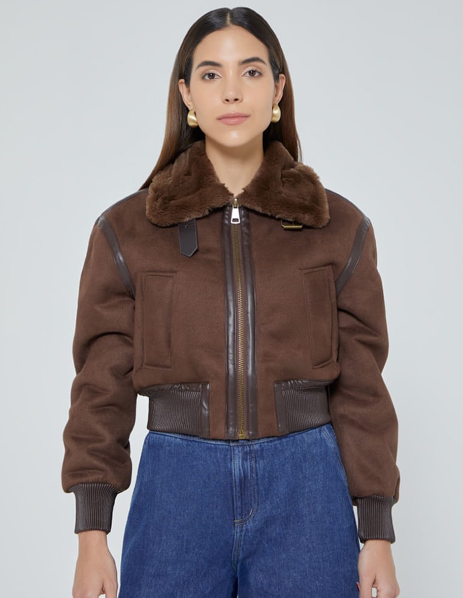 Chamarra bomber studio f para mujer